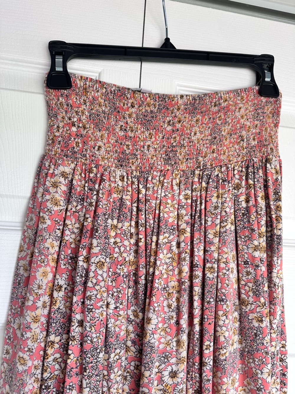 Patrons of Peace Pink Floral Asymmetrical Maxi Skirt - Picture 4 of 6